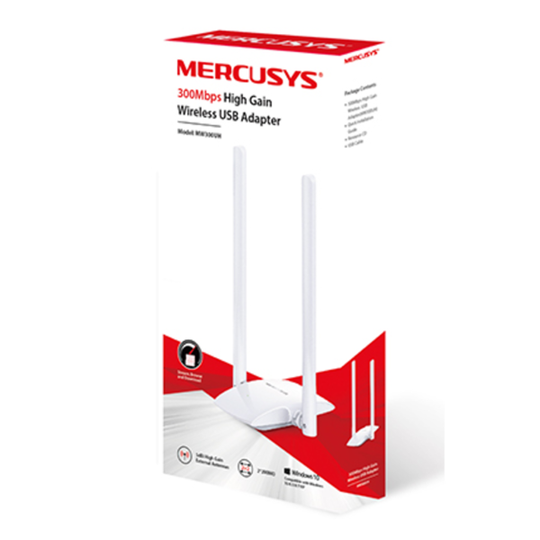 MW300UH-1 300Mbps High Gain Wireless USB Adapter MERCUSYS